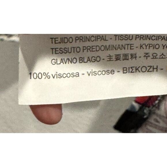 Zara Size Medium Boys Names Heart Print Drop Waist Dress Button Front Artsy RARE - Picture 9 of 9